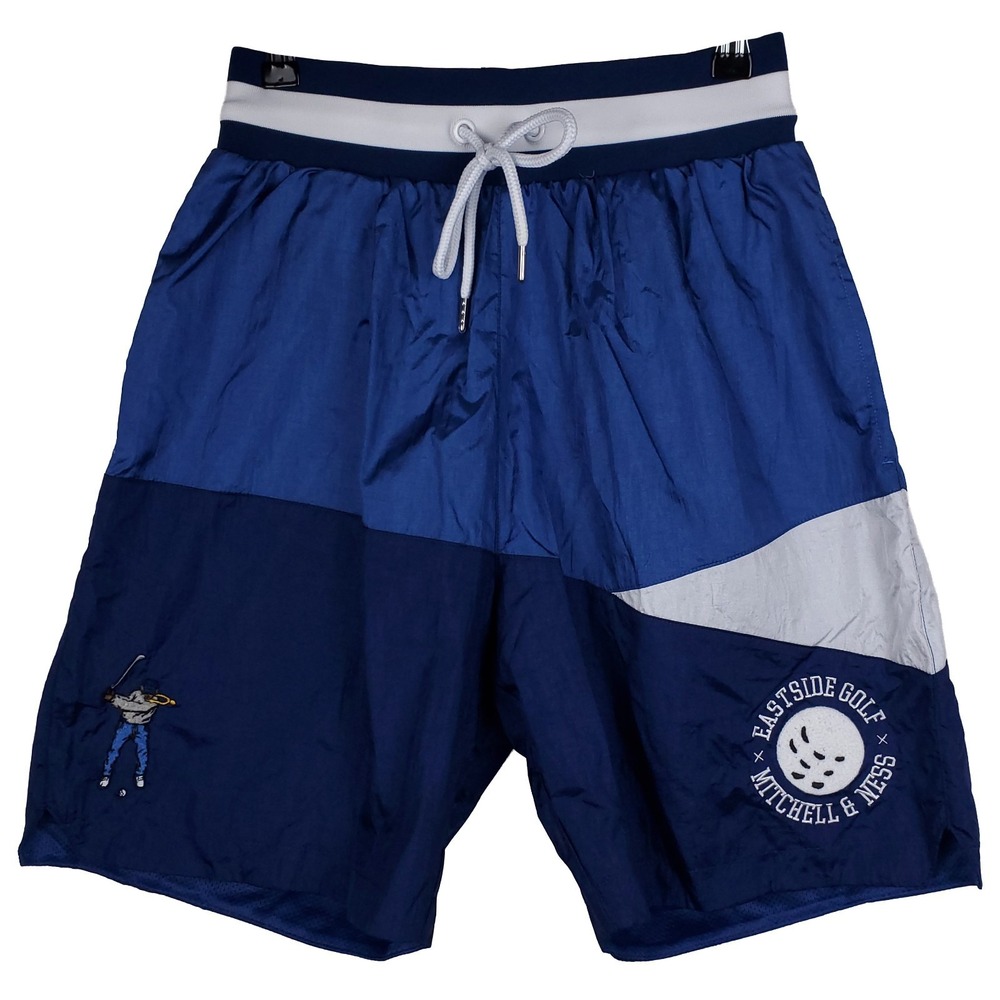 Eastside Golf Mitchell & Ness‎ Small Shorts Embroidery Logo Blue White NWT